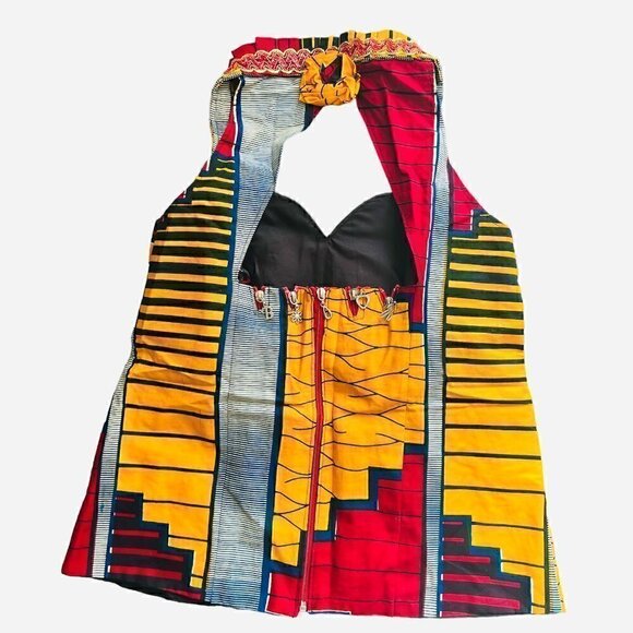 Ankara print Skirt and Blouse Set. size large - Picture 3 of 9